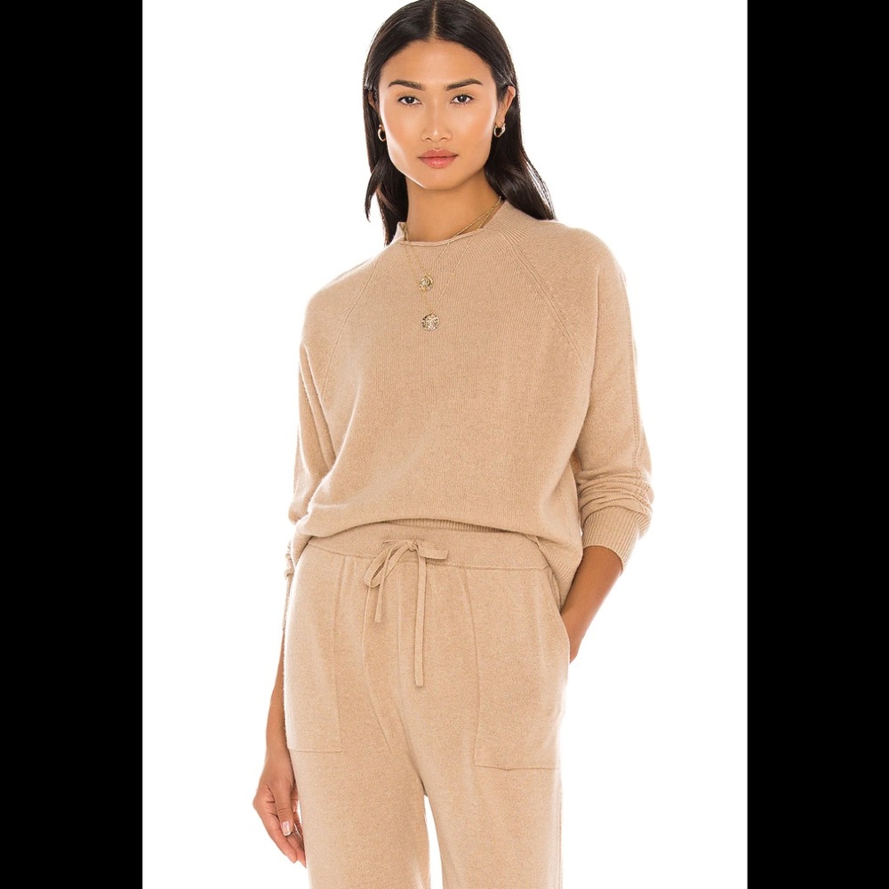 FRAME lounge crew sweater Caramel heather